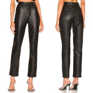 Revolve NBD Darby Black Faux Leather Pants size Small